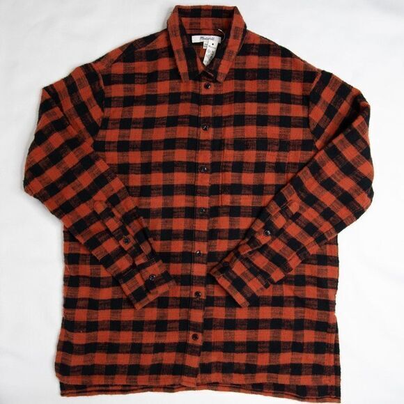 Madewell Flannel Oversized Ex-Boyfriend Shirt‎ - Picture 10 of 16